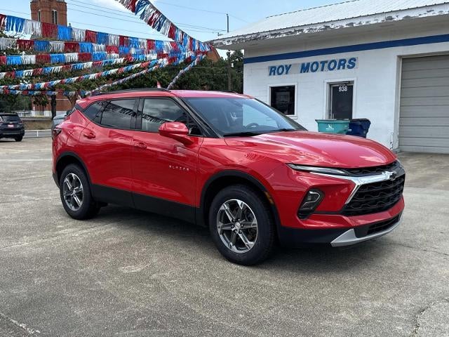 2024 Chevrolet Blazer 2LT in Red Hot — front three-quarter view